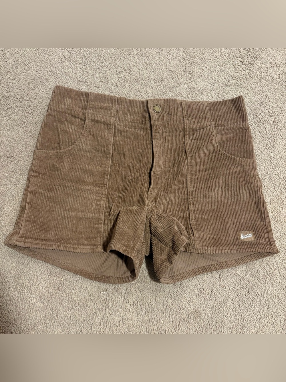 Hammies Original Corduroy Retro Coastal Women’s Shorts Size 32 in Brown